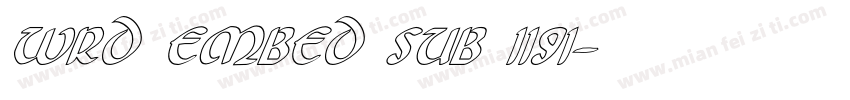 wrd embed sub 1191字体转换